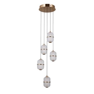 Italux Alani PND-34375-5-HBR Pendelleuchte 5x28W/LED 3000K 2184lm IP20