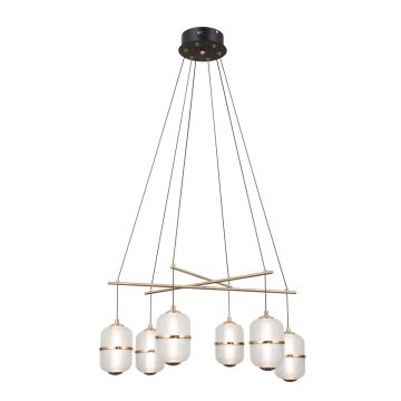 Italux Alani PND-34375-6-BK Pendelleuchte 6x32W/LED 3000K 2496lm IP20