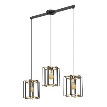 Italux PRIMERO PND-44003-3-BK-GD Pendelleuchte 3x60W/E27 IP20