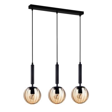 Italux RAVENA PND-2324-3L BK+AMB Pendelleuchte 3x10W/E27 IP20