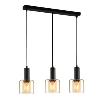 Italux SANTIA PND-65342-3-BK+AMB Pendelleuchte 3x40W/E27 IP20