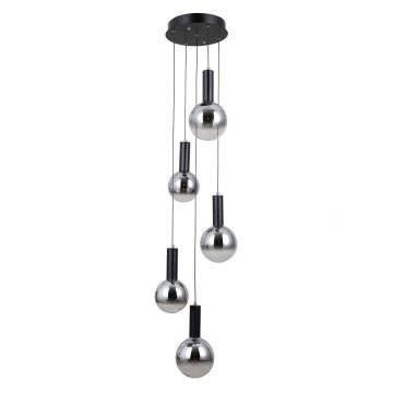 Italux Strela PND-34378-5S-BK Suspension lumineuse 5x25W/LED 3000K 1450lm IP20