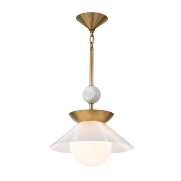 Quintiesse Saucer QN-SAUCER-1P-M-AB-OPAL Pendelleuchte 1x40W/E27 IP20