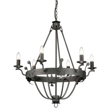 Elstead Lighting WINDSOR WINDSOR6-GR Kronleuchter 6x60W/E14